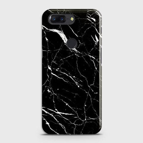 OnePlus 5T Cover - Matte Finish - Trendy Black Marble Printed Hard Case With Life Time Guarantee ( Fast Delivery )