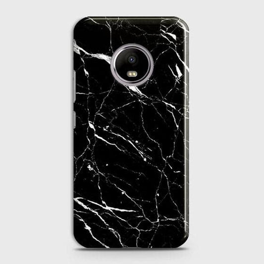 Motorola E4 Cover - Matte Finish - Trendy Black Marble Printed Hard Case With Life Time Guarantee ( Fast Delivery )