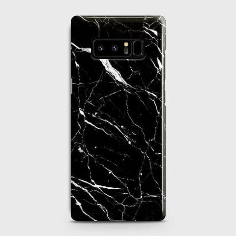 Samsung Galaxy Note 8 Cover - Matte Finish - Trendy Black Marble Printed Hard Case With Life Time Colour Guarantee ( Fast Delivery )
