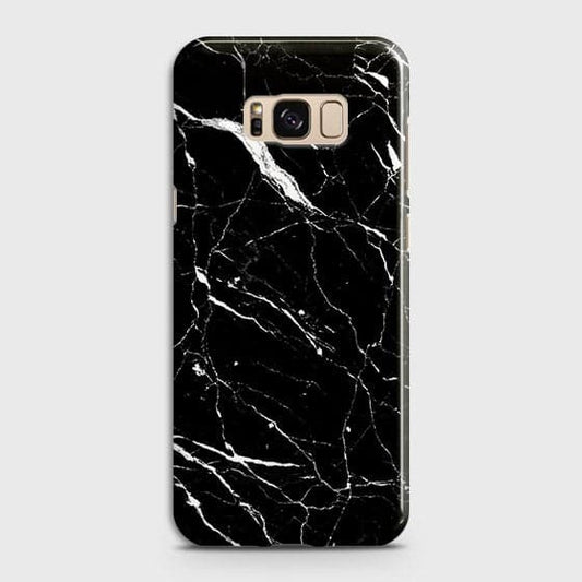 Samsung Galaxy S8 Cover - Matte Finish - Trendy Black Marble Printed Hard Case With Life Time Colour Guarantee ( Fast Delivery )