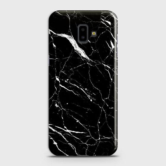 Samsung J6 Plus 2018 Cover - Matte Finish - Trendy Black Marble Printed Hard Case With Life Time Guarantee(1) ( Fast Delivery )