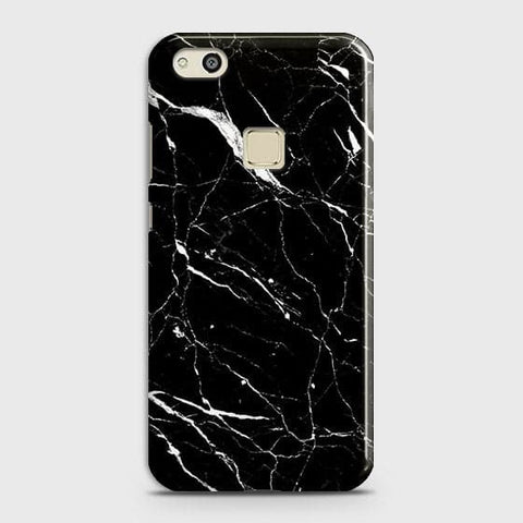 Huawei P10 Lite Cover - Matte Finish - Trendy Black Marble Printed Hard Case With Life Time Guarantee (Fast Delivery)