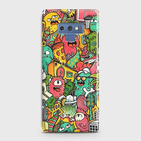 Samsung Galaxy Note 9 Cover - Matte Finish - Candy Colors Trendy Sticker Collage Printed Hard Case With Life Time Guarantee ( Fast Delivery )