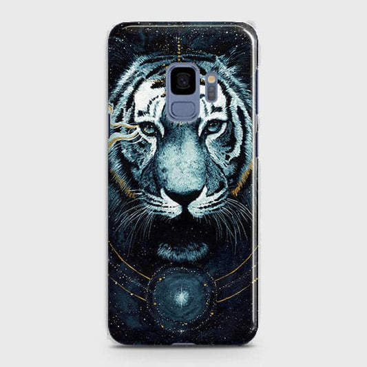 Samsung Galaxy S9 Cover - Vintage Galaxy Tiger Printed Hard Case with Life Time Colors Guarantee - OrderNation
