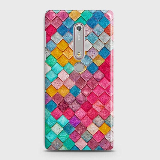 Nokia 6.1 Cover - Chic Colorful Mermaid Printed Hard Case with Life Time Colors Guarantee(1) ( Fast Delivery )