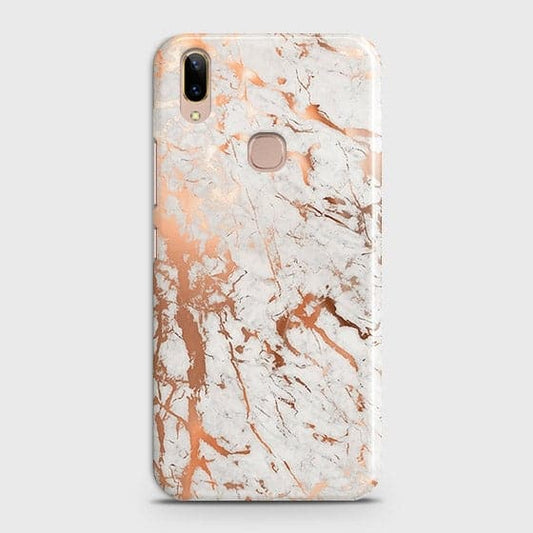 Vivo Y85 Cover - In Chic Rose Gold Chrome Style Printed Hard Case with Life Time Colors Guarantee ( Fast Delivery )