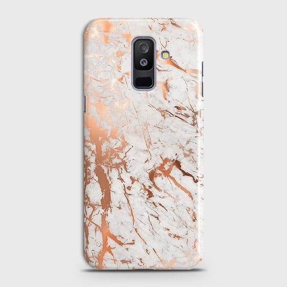 Samsung Galaxy J8 2018 Cover - In Chic Rose Gold Chrome Style Printed Hard Case with Life Time Colors Guarantee  B (34) 1 ( Fast Delivery )