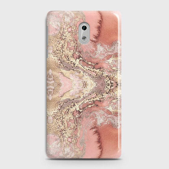Nokia 6 Cover - Trendy Chic Rose Gold Marble Printed Hard Case with Life Time Colors Guarantee (Fast Delivery)