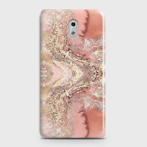 Nokia 6 Cover - Trendy Chic Rose Gold Marble Printed Hard Case with Life Time Colors Guarantee (Fast Delivery)