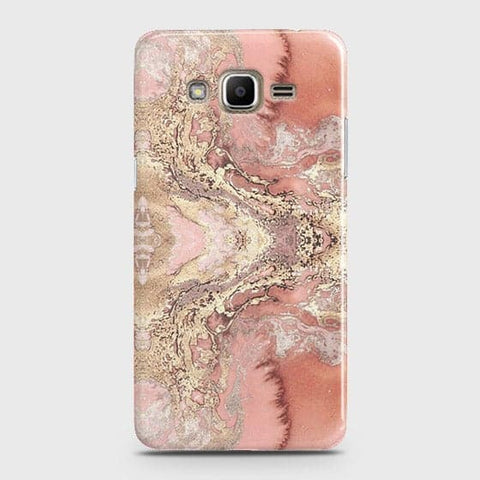 Samsung Galaxy Grand Prime / Grand Prime Plus / J2 Prime Cover - Trendy Chic Rose Gold Marble Printed Hard Case with Life Time Colors Guarantee (Fast Delivery)