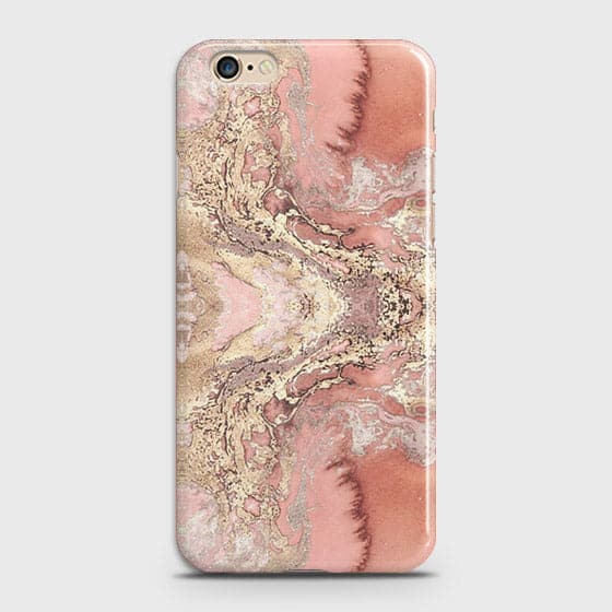 iPhone 6 & iPhone 6S Cover - Trendy Chic Rose Gold Marble Printed Hard Case with Life Time Colors Guarantee(1) ( Fast Delivery )