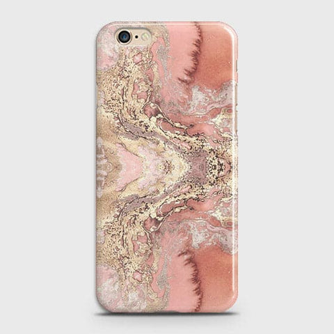 iPhone 6 & iPhone 6S Cover - Trendy Chic Rose Gold Marble Printed Hard Case with Life Time Colors Guarantee(1) ( Fast Delivery )