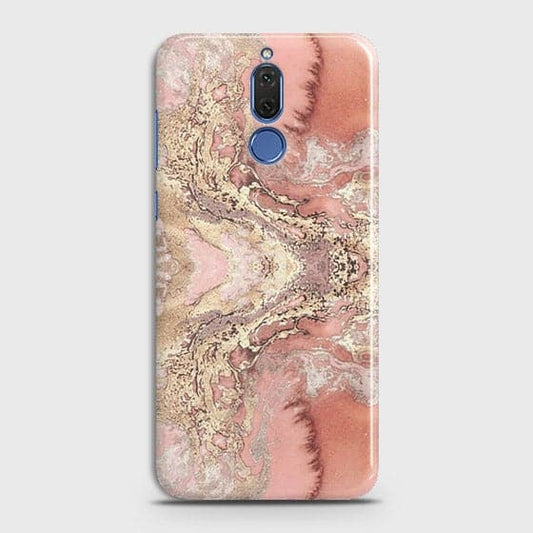 Huawei Mate 10 Lite Cover - Trendy Chic Rose Gold Marble Printed Hard Case with Life Time Colors Guarantee ( Fast Delivery )