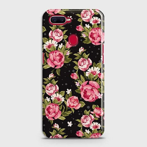 Realme 2 Pro Cover - Trendy Pink Rose Vintage Flowers Printed Hard Case with Life Time Colo rs Guarantee (Fast Delivery)