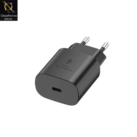 Aspor A820 25W USB-C Fast Charging Phone Charger Power Adapter - Black