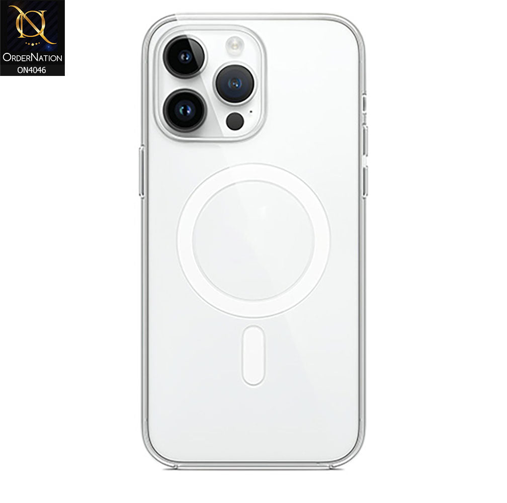 iPhone 15 Pro Max - Transparent - Transparent Magsafe Protective Clear Case