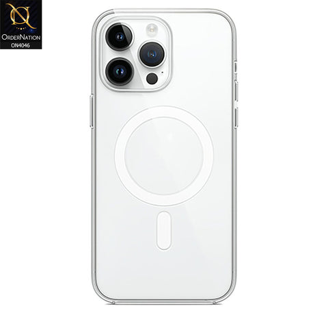 iPhone 15 Pro Max - Transparent - Transparent Magsafe Protective Clear Case
