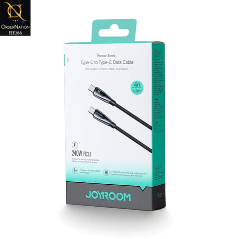 Joyroom S-A25 Flash 3A Fast Charging Data Cable (Type-A To Type-C) 1.2m - Black