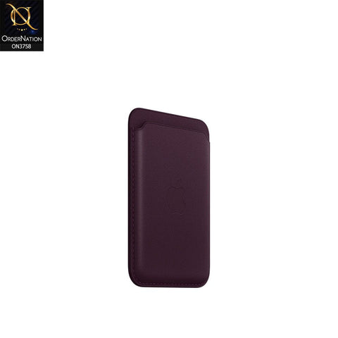 Leather Wallet with MagSafe - Purple