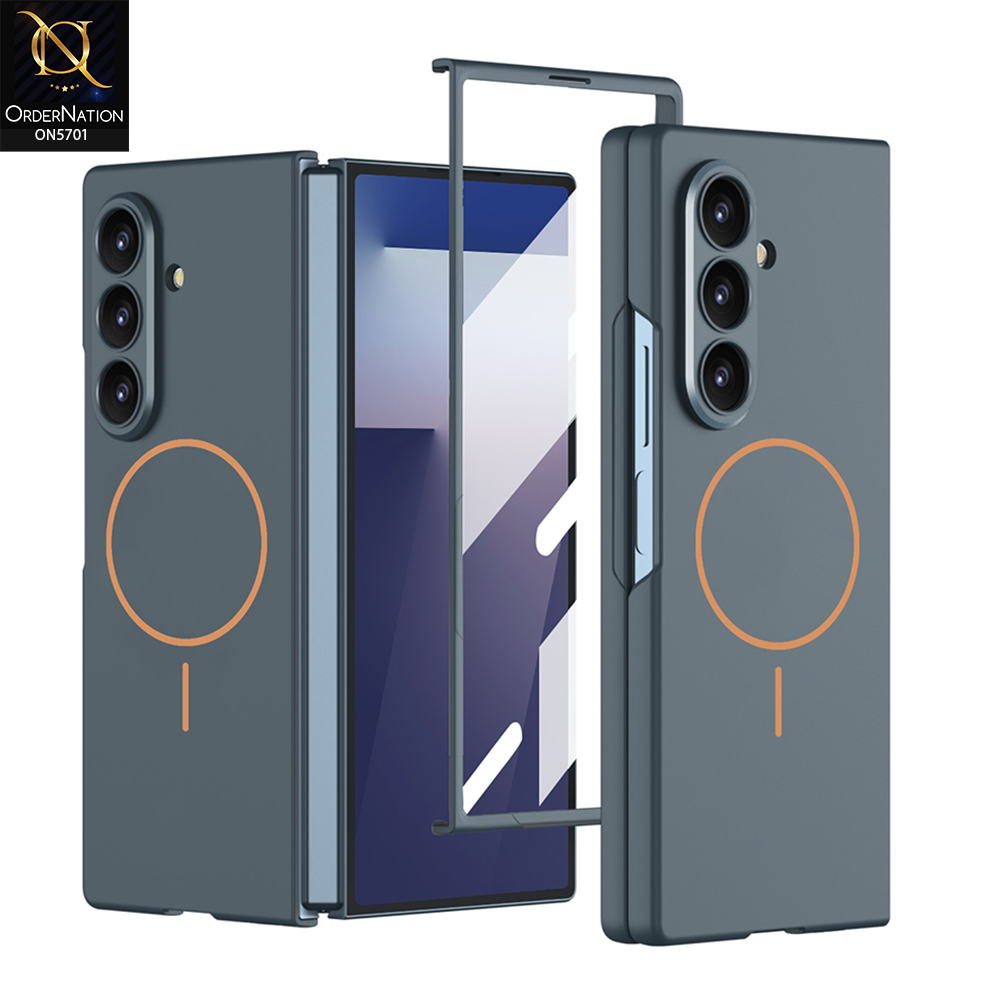 Samsung Galaxy Z Fold 7 Cover - Green - New Premium Quality Pc Shell Case With Sepaarte Tempered Film Designed By GKK