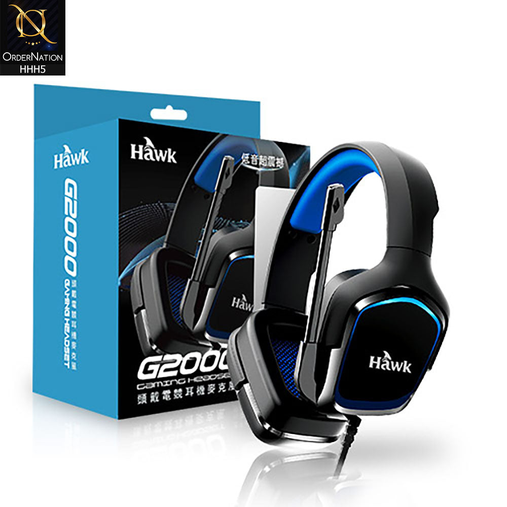 HAWK G2000 gaming headset microphone - Black ( Not Wireless/Bluetooth )
