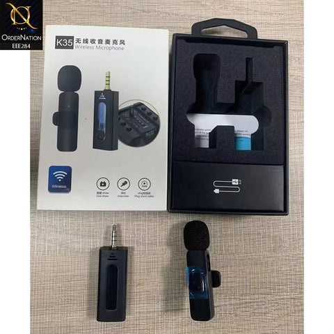 K35 High Quality Wireless Mic - Black