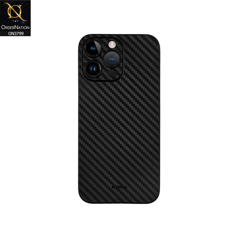 iPhone 15 Pro Cover - Black - KZ-DOO Carbon Fiber Ultra Thin Protective Case