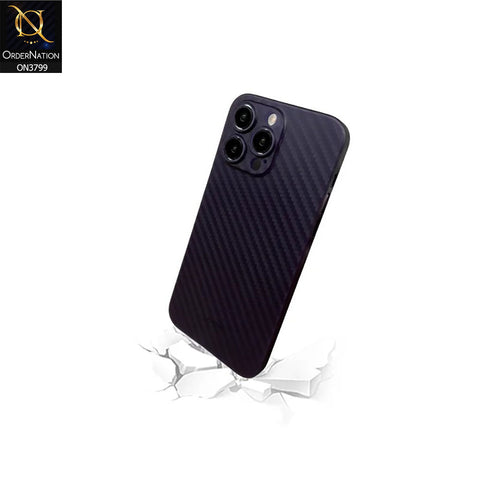 iPhone 15 Pro Max Cover - Black - KZ-DOO Carbon Fiber Ultra Thin Protective Case