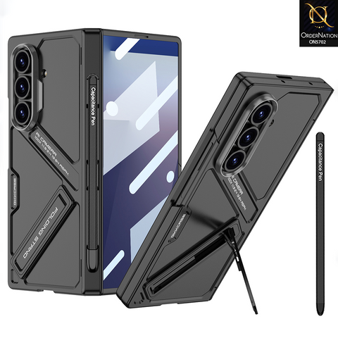 Samsung Galaxy Z Fold 7 Cover - Black - New Premium Quality Pc Shell Case With KickStand Designed By GKK