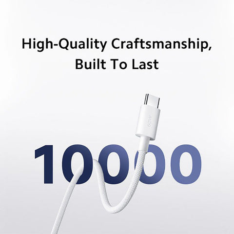 Xiaomi 3A Braided USB-C to USB-C Cable (1m) - White