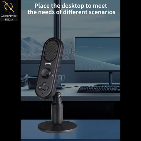 Jmary MC-PW7 Professional Usb Microphone For Podcasting, Gaming, Streaming, Recordings With Noise Reduction - Black