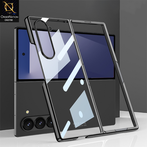Samsung Galaxy Z Fold 7 Cover - Black - New Premium Quality Pc Shell Case With Sepaarte Tempered Film Designed By GKK