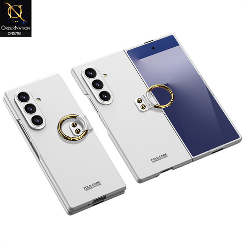 Samsung Galaxy Z Fold 7 Cover - Gray - New Premium Quality Pc Shell Case With Ring Designed By GKK