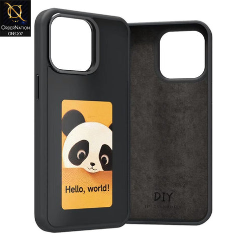 iPhone 14 Pro Max Cover - Black - New Tecnology Four-Color E-ink Screen NFC DIY Phone Case