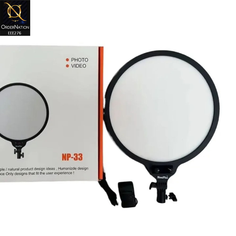 Neepho NP-33 LED Soft Ring Light Video Photography Lighting with Stand