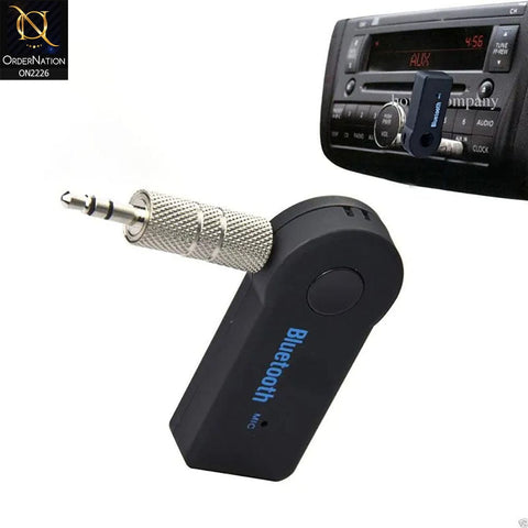 Black - Wireless Bluetooth Music Receiver AUX Audio Car Kit