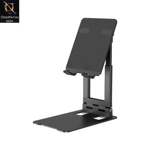 Metal Heavy Duty Multifunctional Digital Folding Mobile Stand - Black