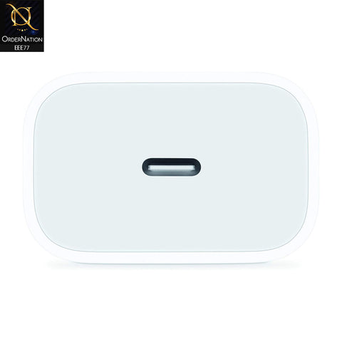 White - 20W USB Type-C to C Power Adapter