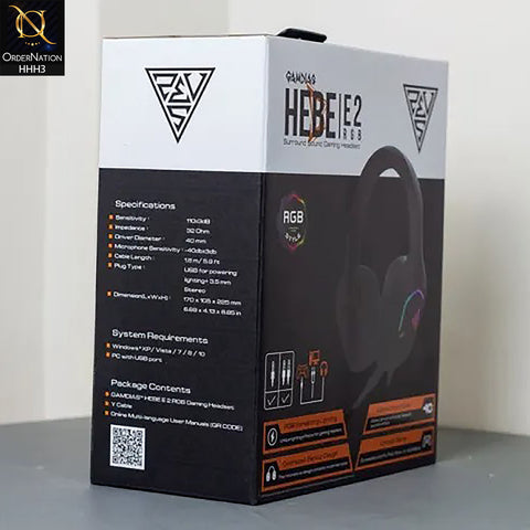 Gamdias HEBE E2 Stereo Lighting Gaming Headset ( Not Wireless/Bluetooth )