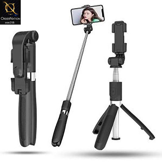 Remax P16 Black Selfie Stick Tripod for Live Streaming 0.8m - Black