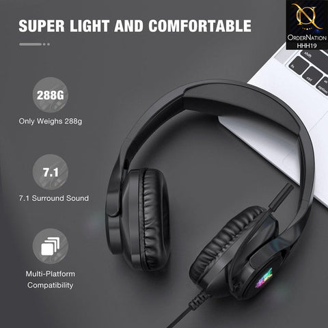 ONIKUMA X16 Wired RGB Over-ear Gaming Headset with Noise Cancelling Mic ( Not Wireless/Bluetooth )