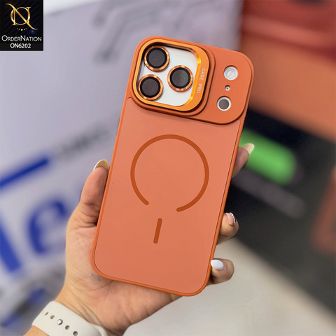 iPhone 17 Pro Max Cover - Orange - New Premium Quality Luxury Camera Lens Protection Case with Magnetic Ring