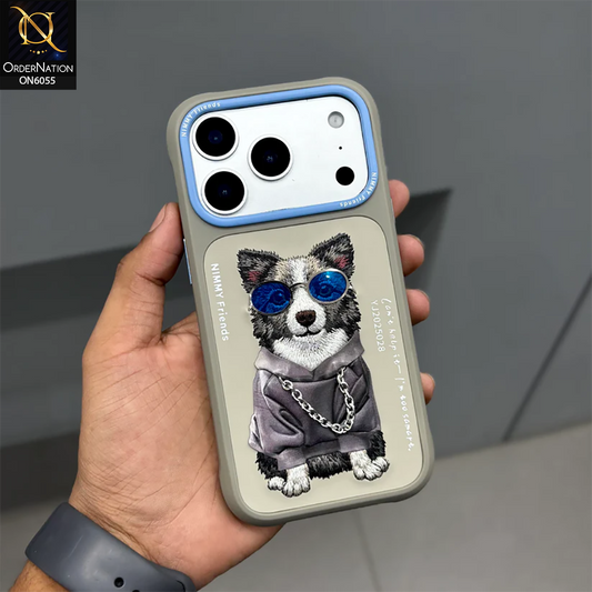 iPhone 17 Pro Max Cover - Design 7 - Nimmy Design Shockproof Phone Case with Embroidery Anti Slip Scratch Resistant Protective Cover