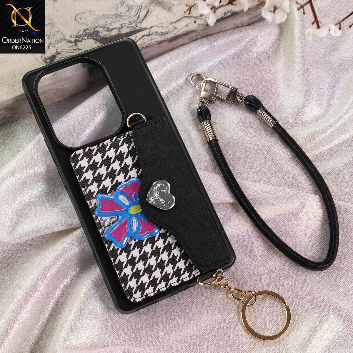 Infinix Note 50 4G Cover - Black - New & Luxury Elegant Phone Case with Wallet Pocket & Shoulder Strap