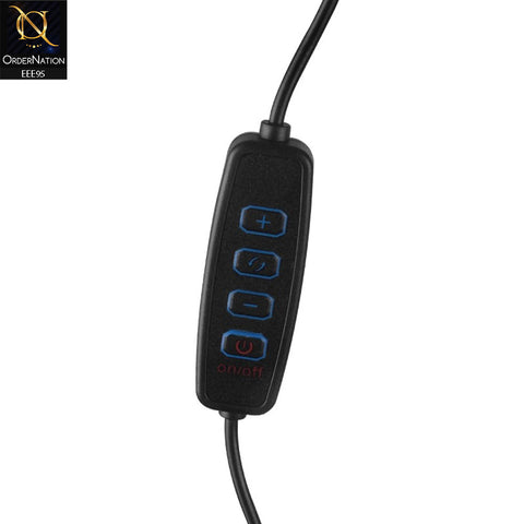 26 CM Camera LED Ring Fill Light 10 Inch DX-260 With Phone Holder - Black