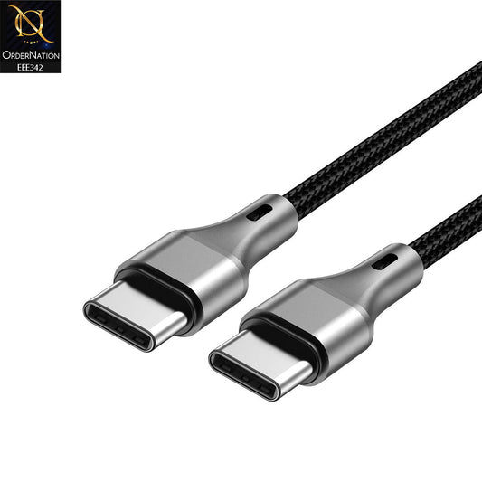 Aspor AC-19 60W Type-C To Type-C Fast Charging Data Cable 1M - Black