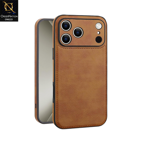 iPhone 17 Pro Max Cover -  Brown - New JINDUKA Premium Vintage Leather Case Protective Back Cover