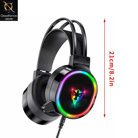 G607 RGB Gaming Wired Headphones, USB Mic Noise Cancelling And Audio X Headset With Mic ( Not Wireless/Bluetooth )