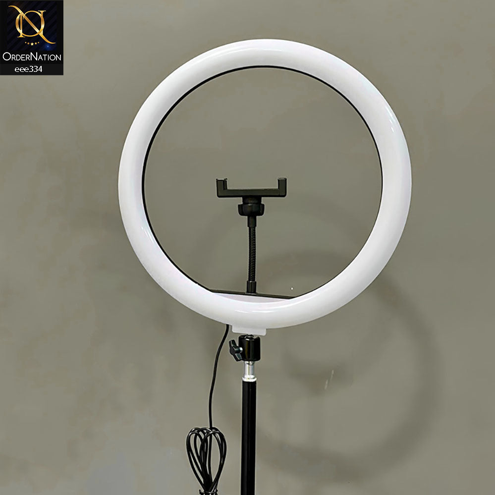 Selfie Ring Light 33CM BD330 – Professional LED Ring Light for Makeup, Photography & Video Recording - Black