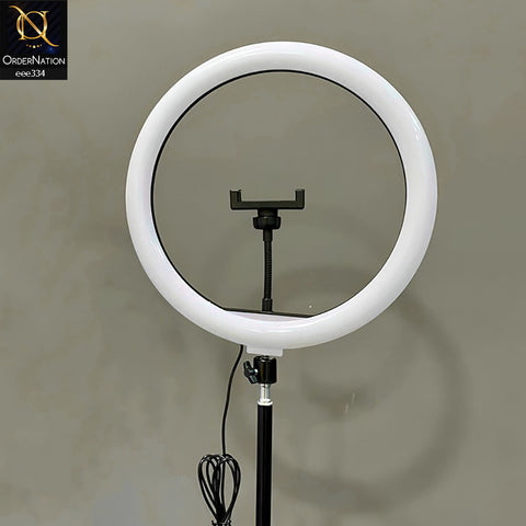 Selfie Ring Light 33CM BD330 – Professional LED Ring Light for Makeup, Photography & Video Recording - Black